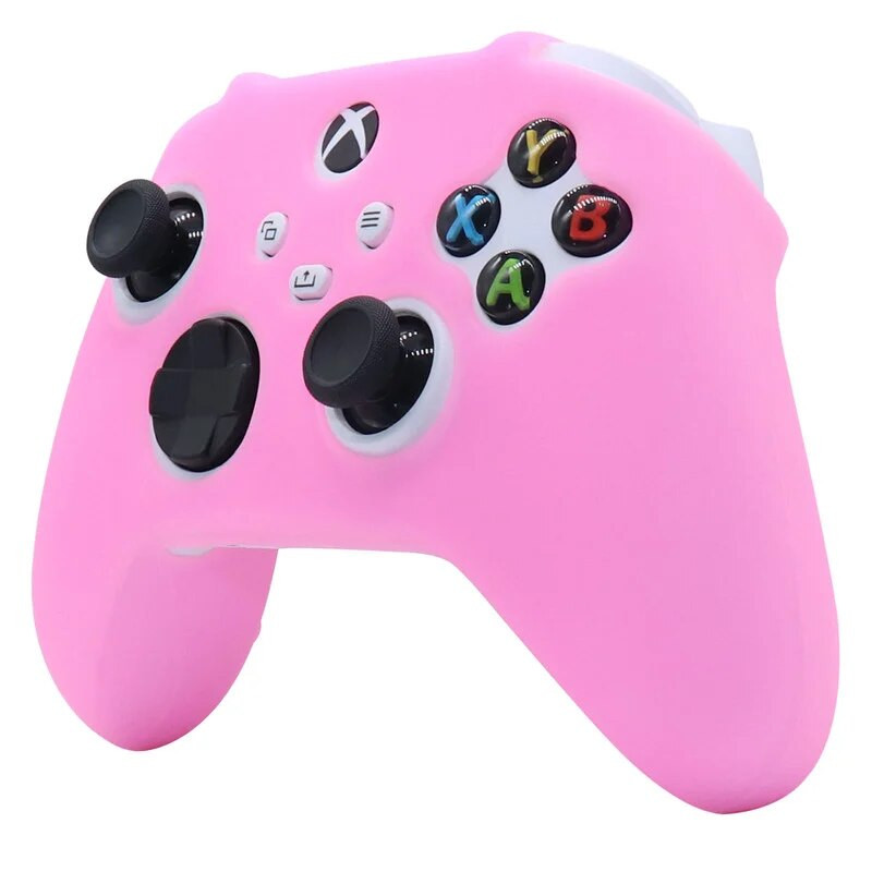 Roosa pehmest silikoonist mängupuldi kulumiskindel kaitsekate Skin Grip Case Joystick kate XBox-seeria SX kontrolleri nahale