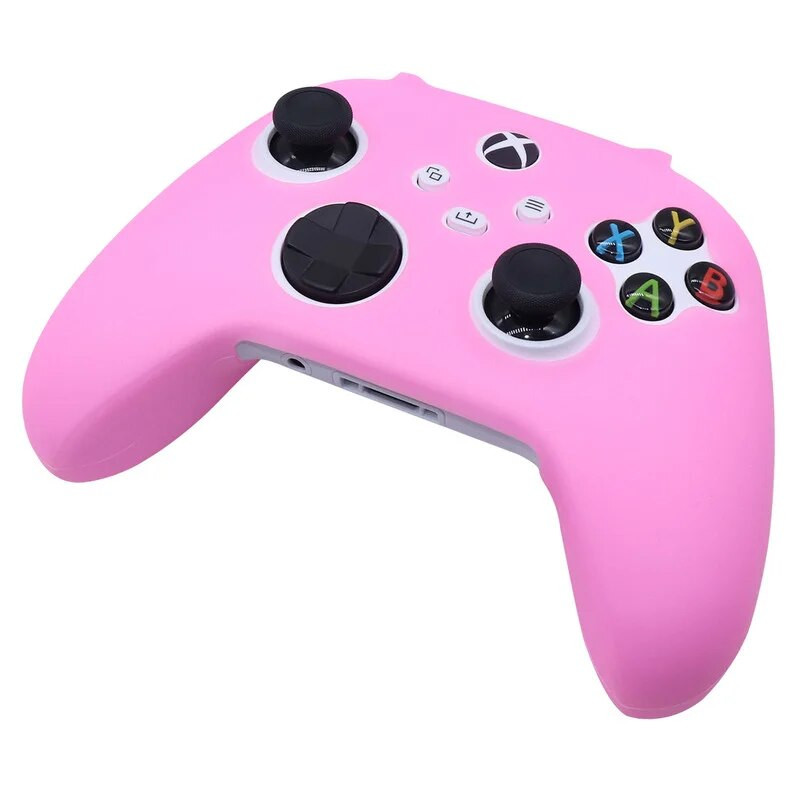 Roosa pehmest silikoonist mängupuldi kulumiskindel kaitsekate Skin Grip Case Joystick kate XBox-seeria SX kontrolleri nahale