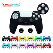 Silikoonkummist korpuse kontroller Skin Plastikust korpus Kest Mängupuldid Joystick Cap Pöidlad Sony Playstation 5 PS5 jaoks