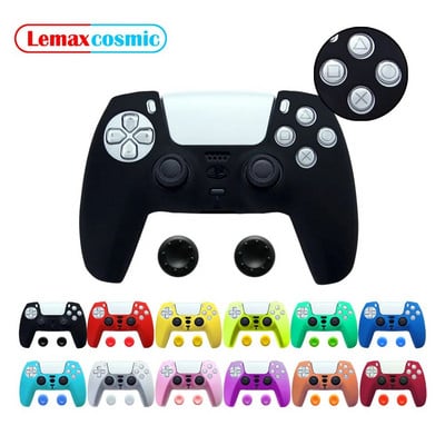 Carcasă din cauciuc siliconic Piele pentru controler Carcasă din plastic Carcasă de joc Gamepad-uri Capac pentru joystick Sticuri pentru Sony Playstation 5 PS5