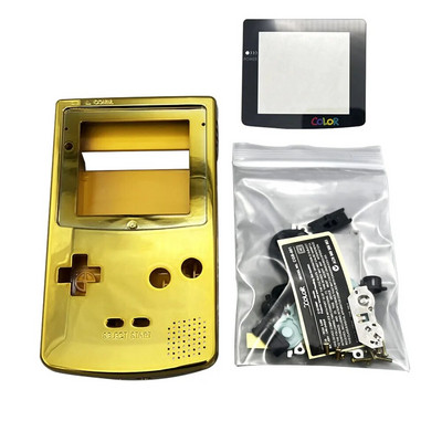 Υψηλής ποιότητας GBC Shell For Gameboy Color Hoousing Shell με φακό γυάλινης οθόνης, κουμπιά συμβατά με IPS και αρχική οθόνη