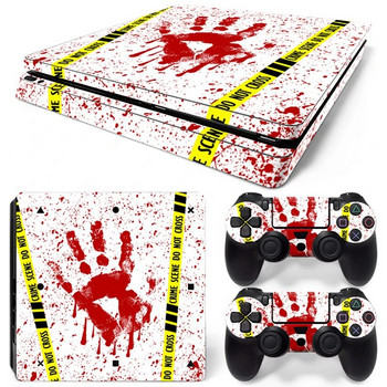 Για PS4 Slim Console and 2 Controllers Bloody Design Skin Sticker PS4 Protective Vinyl Wrap Cover