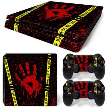 Για PS4 Slim Console and 2 Controllers Bloody Design Skin Sticker PS4 Protective Vinyl Wrap Cover