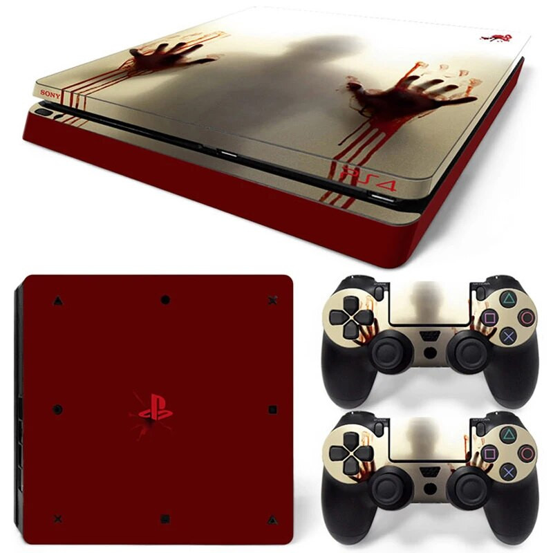 Za PS4 Slim konzolu i 2 kontrolera Bloody Design Skin naljepnica PS4 zaštitni omot od vinila
