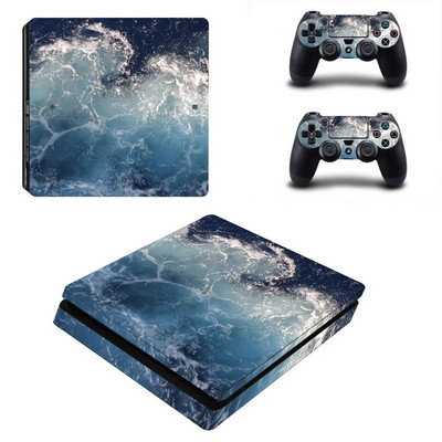 Marble Stone PS4 Slim Stickers Play Station 4 Skin Uzlīmes uzlīme PlayStation 4 PS4 Slim konsolei un kontroliera apvalkam