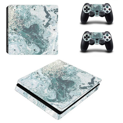Marble Stone PS4 Slim Stickers Play Station 4 Skin Uzlīmes uzlīme PlayStation 4 PS4 Slim konsolei un kontroliera apvalkam