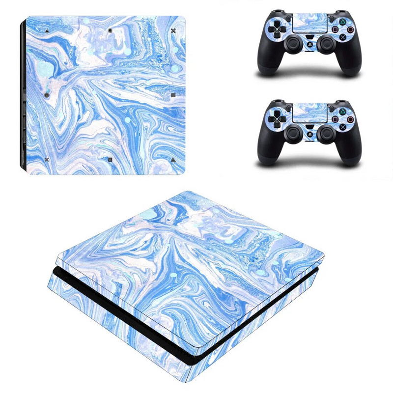 Marble Stone PS4 Slim Stickers Play Station 4 Skin Uzlīmes uzlīme PlayStation 4 PS4 Slim konsolei un kontroliera apvalkam
