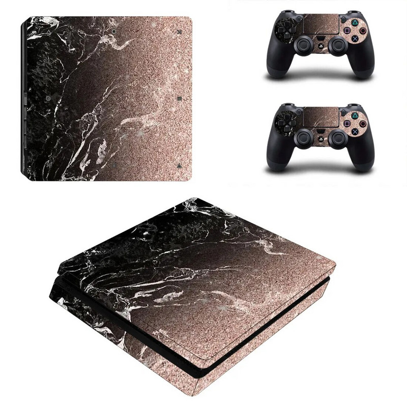 Marble Stone PS4 Slim Stickers Play Station 4 Skin Uzlīmes uzlīme PlayStation 4 PS4 Slim konsolei un kontroliera apvalkam