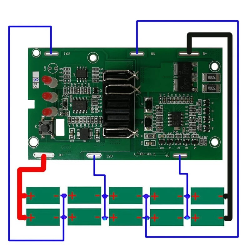4511396 liitium-ioon aku laadimise kaitse trükkplaat Einhell Power X-Change 18V 20V liitiumi jaoks