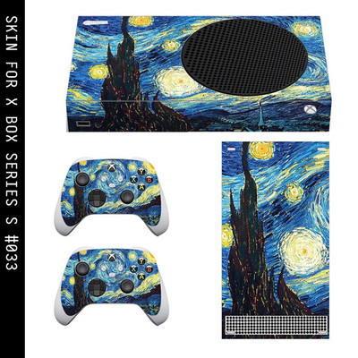 Stilul de vopsea Autocolant de piele Xbox Series S pentru consolă și 2 controlere Decal Piele de protecție din vinil Stil 1