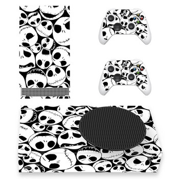 Αυτοκόλλητο δέρματος Skull Style Xbox Series S για κονσόλα & 2 χειριστήρια Decal Vinyl Protective Skins Style 1