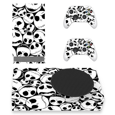 Skull Style Xbox Series S bőrmatrica konzolhoz és 2 kontrollerhez, matrica vinyl védőburkolatokhoz, 1. stílus