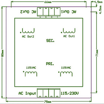 TALEMA BingZi 10VA 15VA 25VA Σφραγισμένος μετασχηματιστής ήχου Σταθερή πλάκα στήριξης PCB