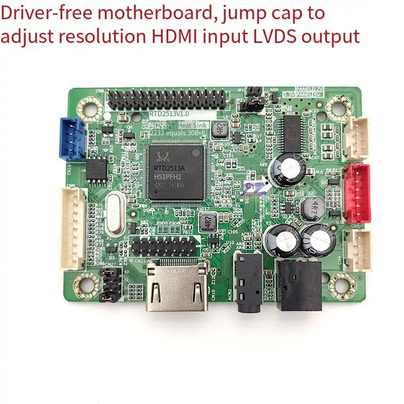 Jauna bezprogrammas RTD2513V1.0 LCD biznesa displeja rūpnieciskās vadības mātesplate HDMI ieeja LVDS izvadei HD draivera plate
