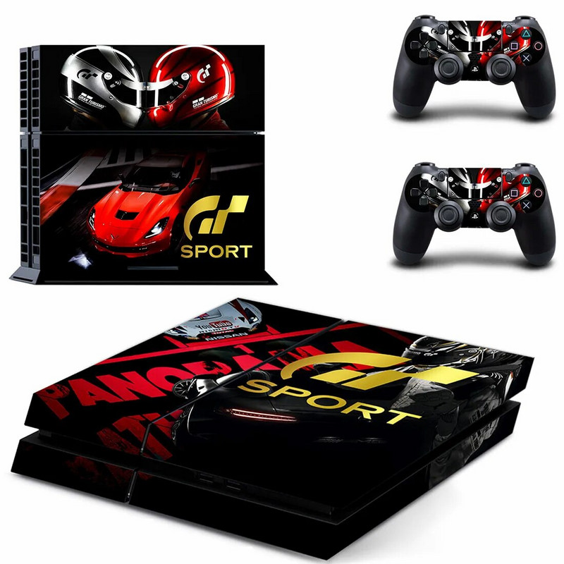 GT Sport PS4 Stickers Play station 4 Skin Sticker Decals for PlayStation 4 PS4 Console & Controller Skins Vinyl