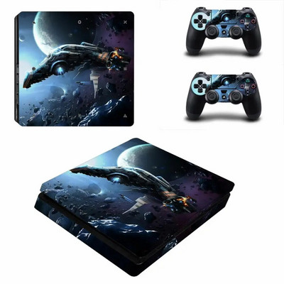Starry Sky Planet PS4 Slim Sticker Play station 4 Skin Sticker Decals for PlayStation 4 PS4 Slim Console & Controller Skin Vinyl