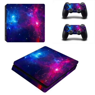 Starry Sky Planet PS4 Slim Sticker Play station 4 Skin Sticker Decals for PlayStation 4 PS4 Slim Console & Controller Skin Vinyl