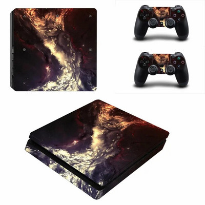 Starry Sky Planet PS4 Slim Sticker Play station 4 Skin Sticker Decals for PlayStation 4 PS4 Slim Console & Controller Skin Vinyl