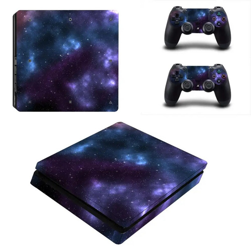 Starry Sky Planet PS4 Slim Sticker Play station 4 Skin Sticker Decals for PlayStation 4 PS4 Slim Console & Controller Skin Vinyl