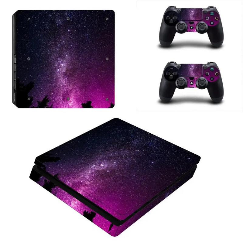 Starry Sky Planet PS4 Slim Sticker Play station 4 Skin Sticker Decals for PlayStation 4 PS4 Slim Console & Controller Skin Vinyl