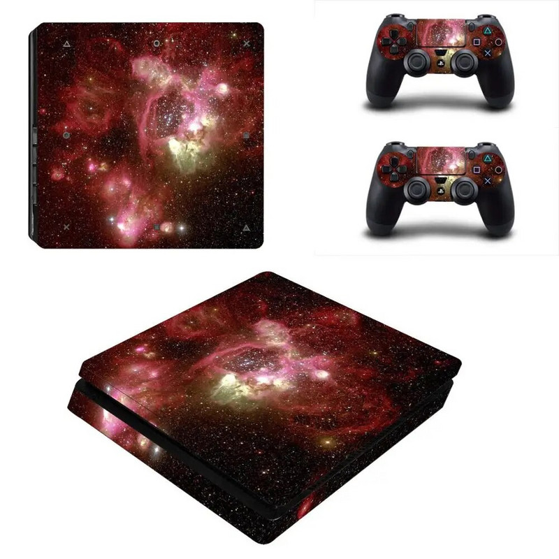 Starry Sky Planet PS4 Slim Sticker Play station 4 Skin Sticker Decals for PlayStation 4 PS4 Slim Console & Controller Skin Vinyl
