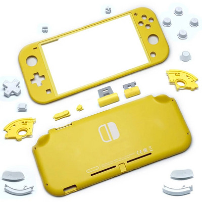 Резервен пластмасов калъф и бутони за конзола Nintendo Switch Lite, преден заден капак на лицевата плоча - сив