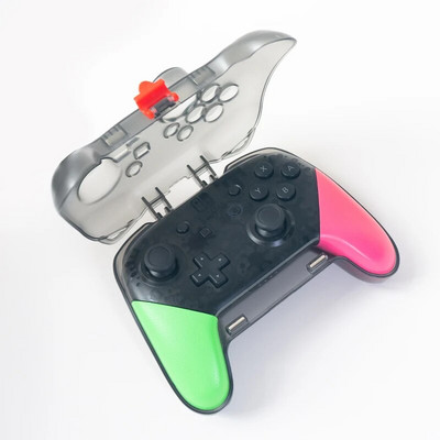 За Nintendo Switch Pro Controller Защитен калъф Прозрачен прозрачен кристален капак ControllerHandle Shell с порт за зареждане