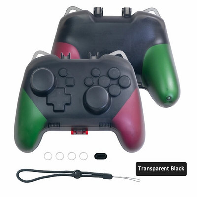 Για Nintendo Switch Pro Controller Προστατευτική θήκη Διαφανές Clear Crystal κάλυμμα Controller Handle Shell με θύρα φόρτισης