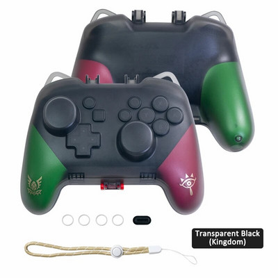 Για Nintendo Switch Pro Controller Προστατευτική θήκη Διαφανές Clear Crystal κάλυμμα Controller Handle Shell με θύρα φόρτισης