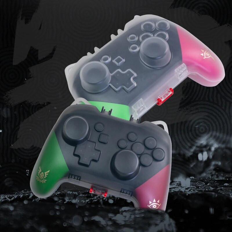 Nintendo Switch Pro kontrolierim Aizsargmaciņa Caurspīdīgs caurspīdīgs kristāla vāciņš Kontrolleris Rokturis Korpuss ar uzlādes portu
