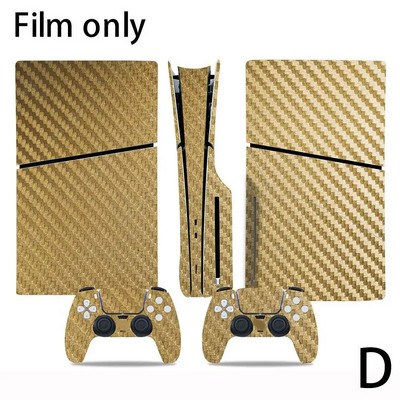 Pentru PS5 SLIM STICKERS Consolă și 2 controlere Autocolant de piele Design geometrie Decal de protecție Husă detașabilă
