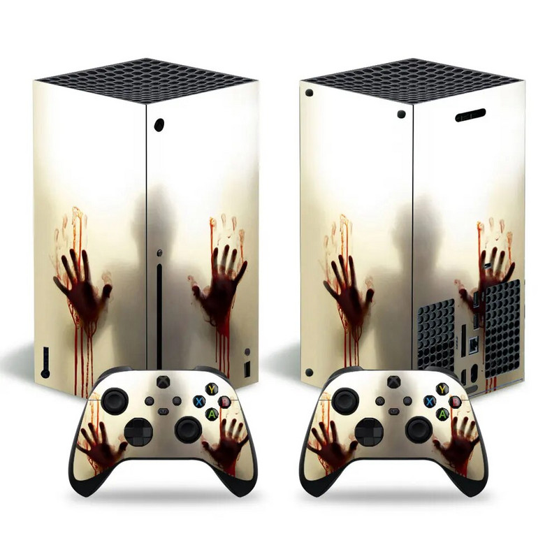 Xbox Series X konsooli ja 2 kontrolleri jaoks Skin Sticker Killer Vinüül Decal Cover täiskomplekt Xbox Series X
