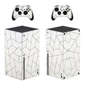 Λευκό στυλ Xbox Series X Skin αυτοκόλλητο για κονσόλα & 2 χειριστήρια Decal Vinyl Protective Skins Style 1
