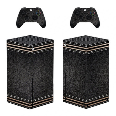 Винтидж бизнес черен стил Стикер за кожата на Xbox Series X за конзола и 2 контролера Стикери Винилови защитни кожи Стил 1