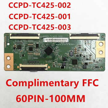 Ολοκαίνουργιο πρωτότυπο για 43 ιντσών Logic Board CCPD-TC425-001/002/003 V2.0 Μαλακή έξοδος/ευθεία βύσμα