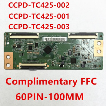 Чисто нов оригинал за 43-инчова логическа платка CCPD-TC425-001/002/003 V2.0 мек изход/прав щепсел