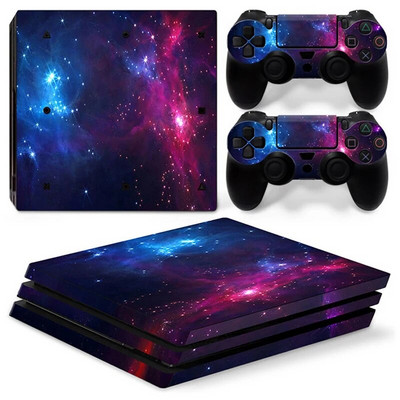 GAMEGENIXX Skin Sticker Nebula Design kaitsev vinüülist ümbriskatte täiskomplekt PS4 Pro konsooli ja 2 kontrolleri jaoks
