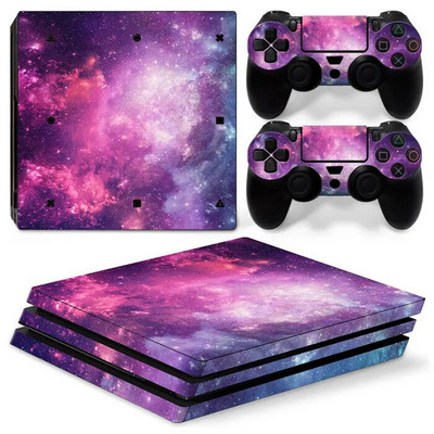 GAMEGENIXX Skin Sticker Nebula Design kaitsev vinüülist ümbriskatte täiskomplekt PS4 Pro konsooli ja 2 kontrolleri jaoks