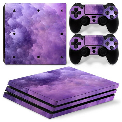 GAMEGENIXX Skin Sticker Nebula Design kaitsev vinüülist ümbriskatte täiskomplekt PS4 Pro konsooli ja 2 kontrolleri jaoks