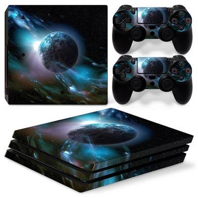 GAMEGENIXX Skin Sticker Nebula Design kaitsev vinüülist ümbriskatte täiskomplekt PS4 Pro konsooli ja 2 kontrolleri jaoks