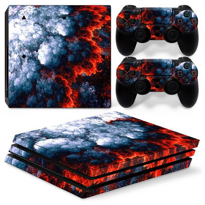 GAMEGENIXX Skin Sticker Nebula Design kaitsev vinüülist ümbriskatte täiskomplekt PS4 Pro konsooli ja 2 kontrolleri jaoks