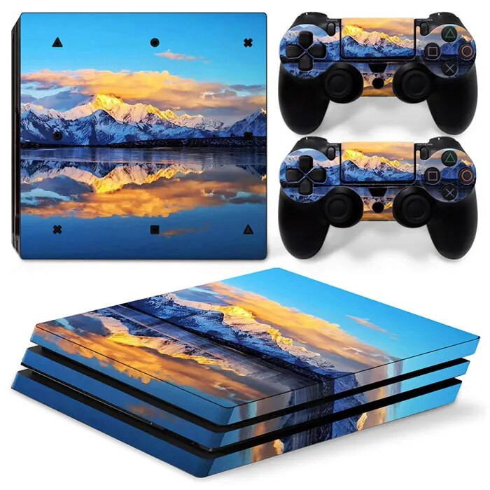 GAMEGENIXX Skin Sticker Nebula Design kaitsev vinüülist ümbriskatte täiskomplekt PS4 Pro konsooli ja 2 kontrolleri jaoks