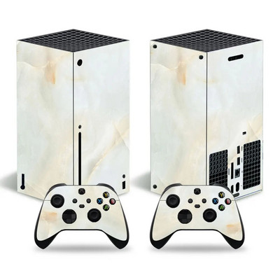 Skin Sticker Marble Texture Cover Wrap Vinyl Full Set Συμβατό με κονσόλα X-box Series X και 2 χειριστήρια