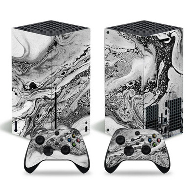 Skin Sticker Marble Texture Cover Wrap Vinyl Full Set Συμβατό με κονσόλα X-box Series X και 2 χειριστήρια