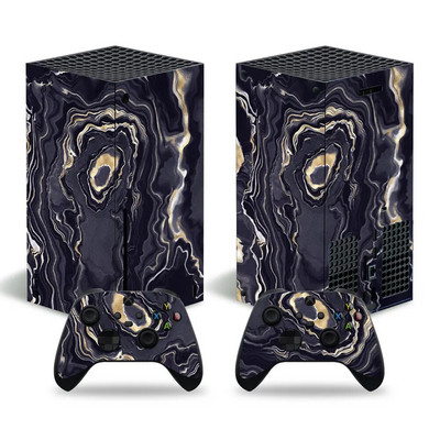 Skin Sticker Marble Texture Cover Wrap Vinyl Full Set Συμβατό με κονσόλα X-box Series X και 2 χειριστήρια