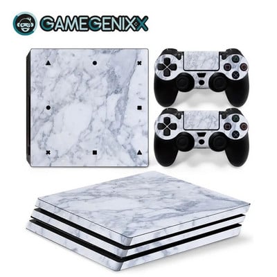 GAMEGENIXX Skin Sticker Wood Grain Προστατευτικό κάλυμμα αυτοκόλλητων βινυλίου για κονσόλα PS4 Pro και 2 χειριστήρια