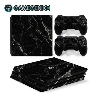 GAMEGENIXX Skin Sticker Wood Grain Προστατευτικό κάλυμμα αυτοκόλλητων βινυλίου για κονσόλα PS4 Pro και 2 χειριστήρια