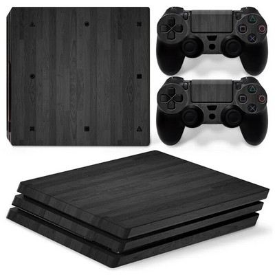 GAMEGENIXX Skin Sticker Wood Grain Προστατευτικό κάλυμμα αυτοκόλλητων βινυλίου για κονσόλα PS4 Pro και 2 χειριστήρια