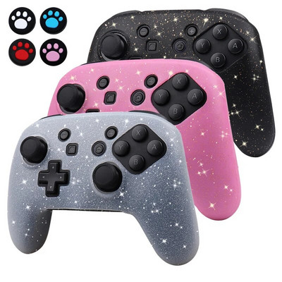 Glittery Soft Silicone Protective Case For Switch Pro Game Controller Skin Gamepad Case Shell Joystick Εξάρτημα για Switch Pro