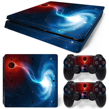 Starry Night 0645 PS4 Slim Skin Sticker Decal Cover for ps4 Slim Console and 2 Controllers skin Vinyl slim αυτοκόλλητο Decal